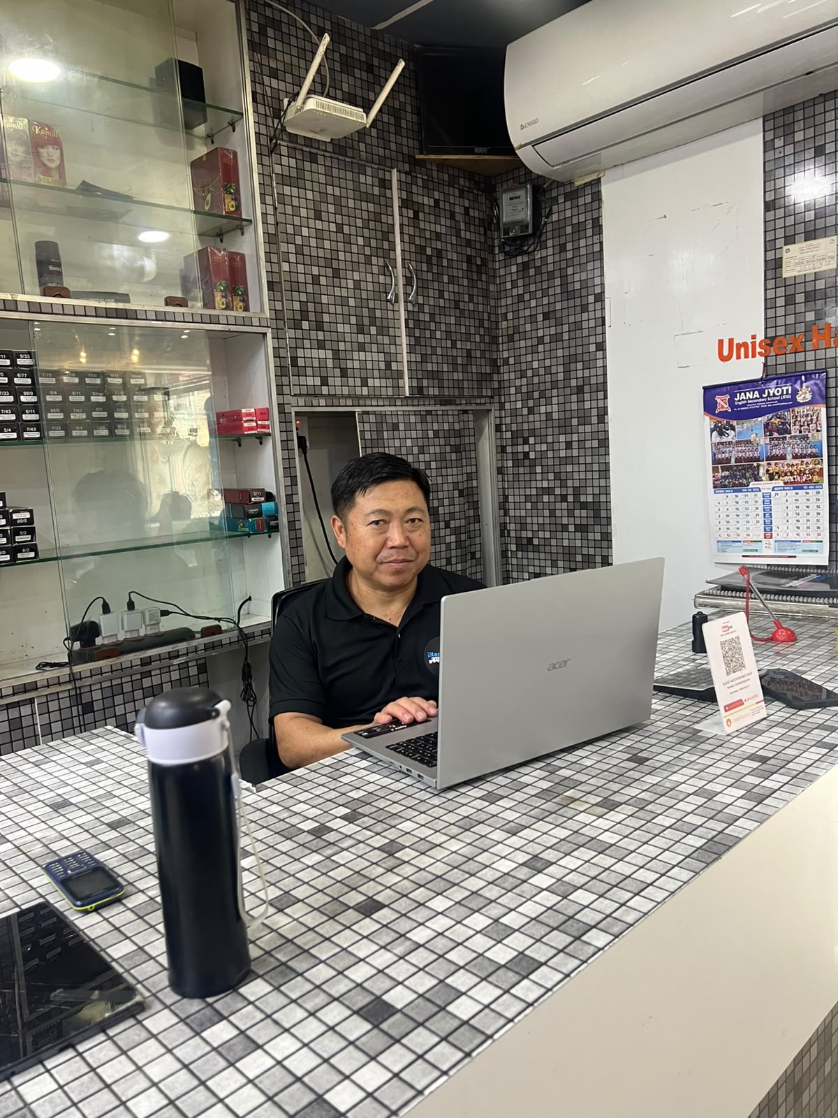 Premium barber salon interior