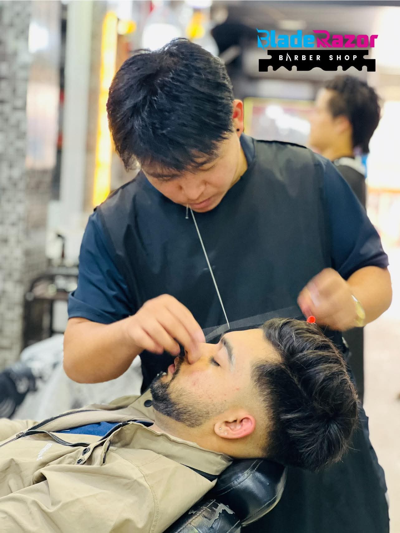 Barber shop waiting area